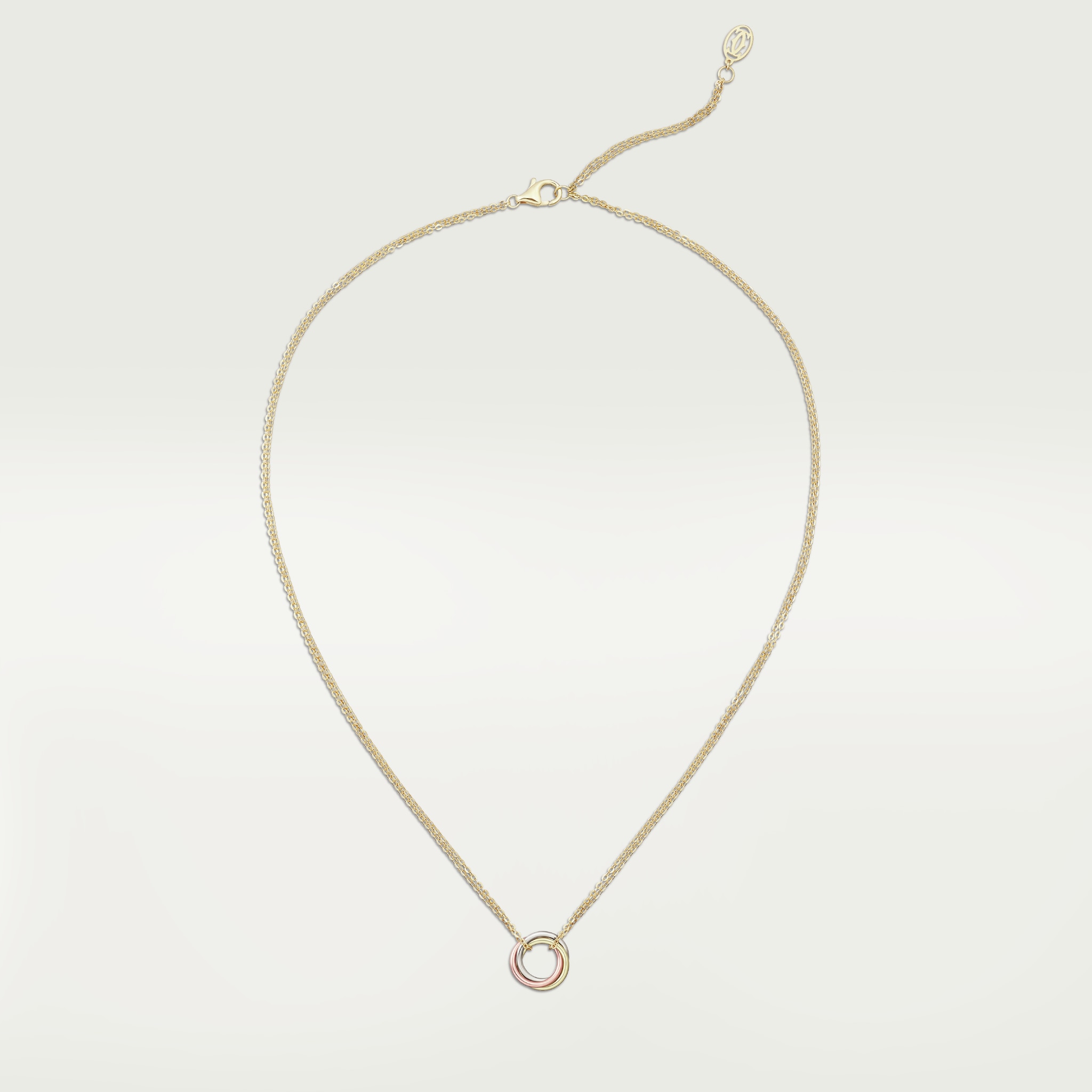 CRB7224816 - Trinity necklace - White gold, rose gold, yellow gold ...