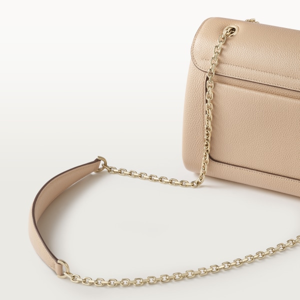 Bolso de cadena tamaño pequeño, Panthère de Cartier Piel de becerro beige claro, acabado dorado