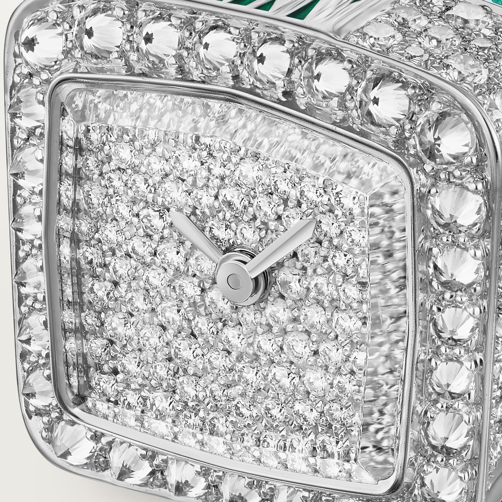 Reflection de Cartier watchQuartz, white gold, diamonds, chrysoprase, obsidian, emeralds, Paraiba tourmalines