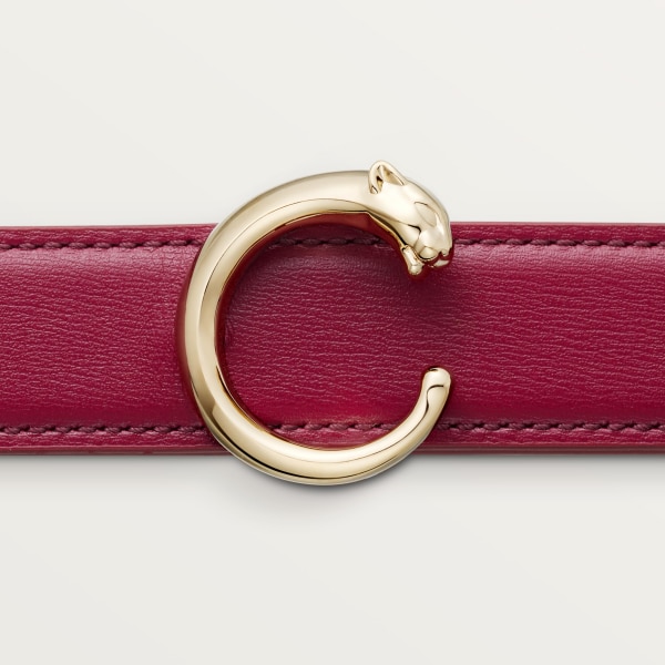 Cinturón Panthère de Cartier Piel de ternera rojo cereza, hebilla acabado dorado