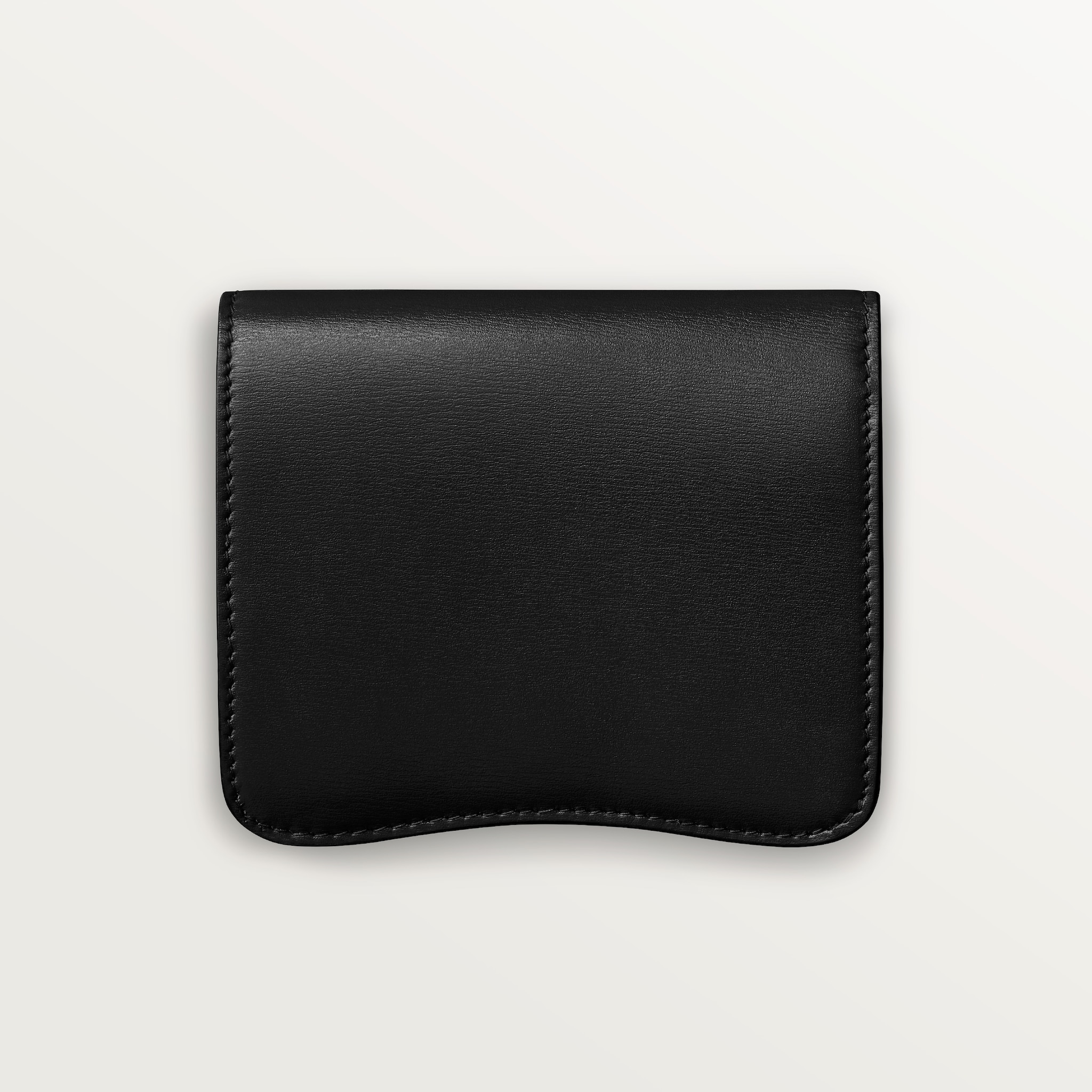 Bifold wallet, Panthère de CartierBlack calfskin, golden finish