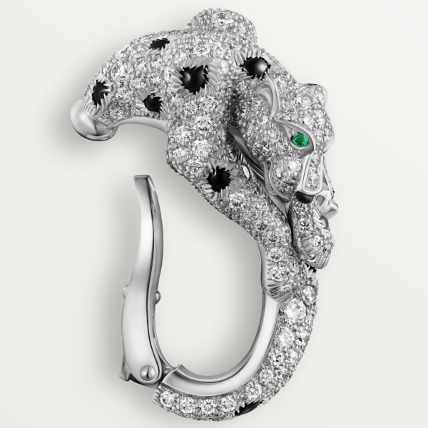 Panthère de Cartier earrings White gold, emerald, onyx, diamonds