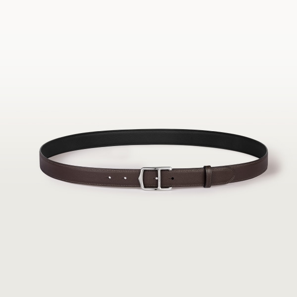 Belt, C Belt Black/ebony cowhide, stainless steel-finish buckle