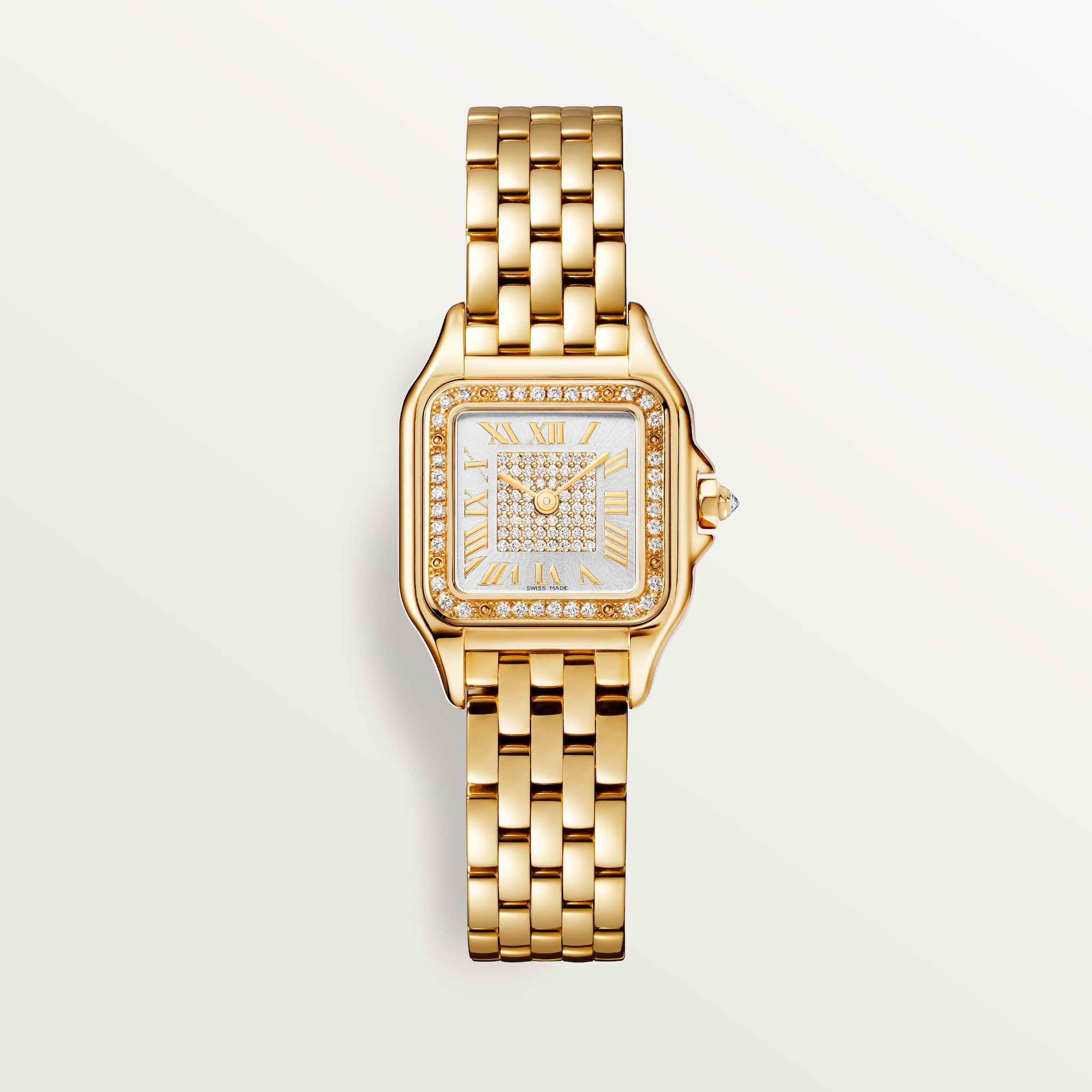 Reloj Panthère de CartierTamaño pequeño, cuarzo, oro amarillo, diamantes