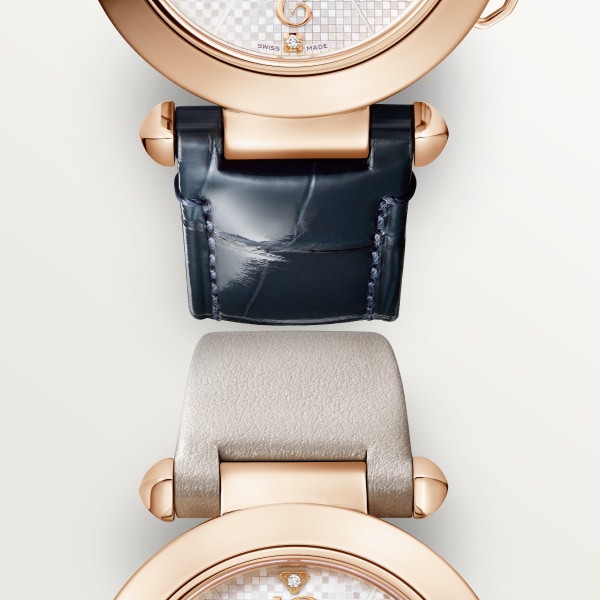 Reloj Pasha de Cartier 35 mm, movimiento automático, oro rosa, correas de piel intercambiables