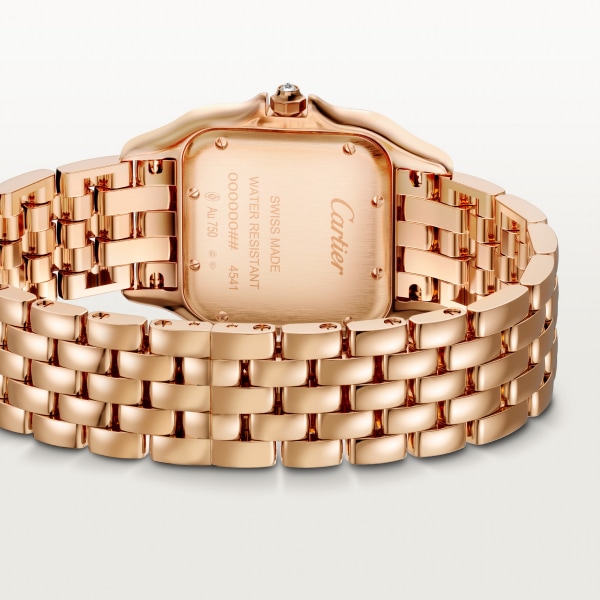 Reloj Panthère de Cartier Tamaño mediano, cuarzo, oro rosa, diamantes
