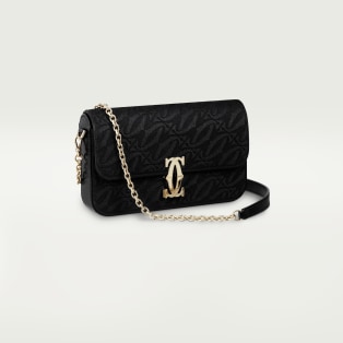 Wallet on chain double c leather crossbody bag Chanel Black in