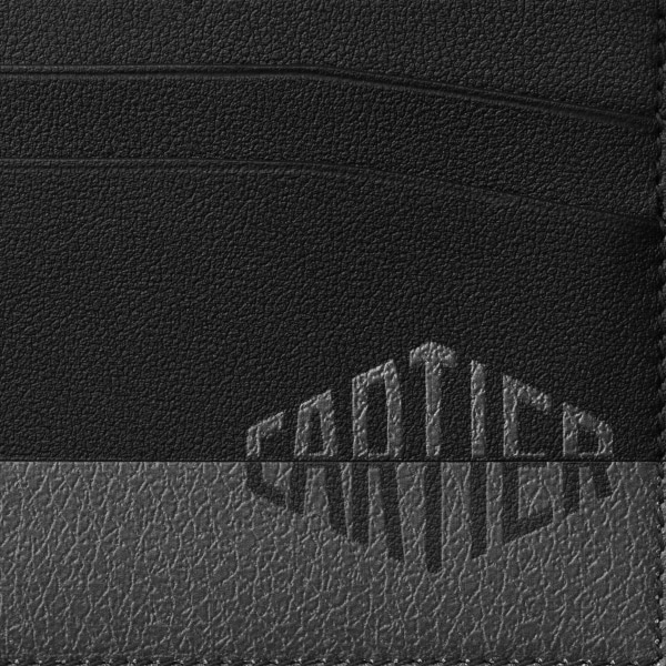 Double card holder, Cartier Losange Shadow Black and anthracite calfskin