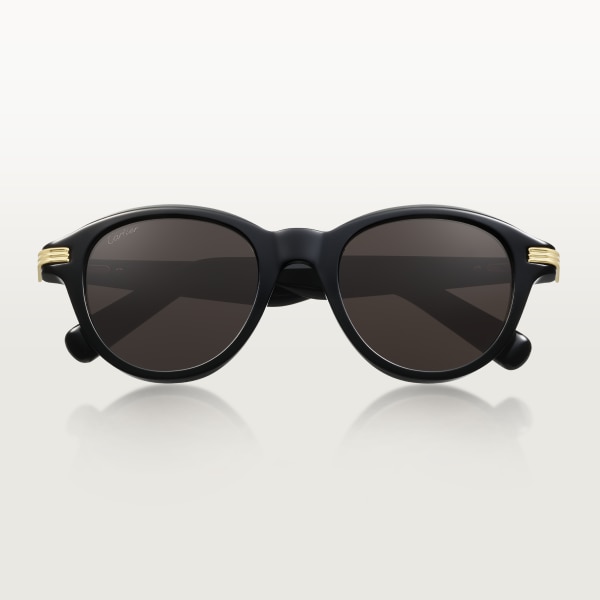 Gafas de sol Première de Cartier Acetato negro, lentes grises