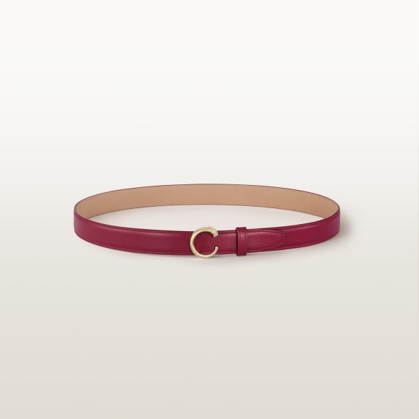 Panthère de Cartier belt Cherry red cowhide, golden-finish buckle