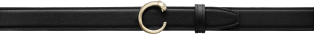 Cinturón Panthère de Cartier Piel de ternera negra, hebilla acabado dorado