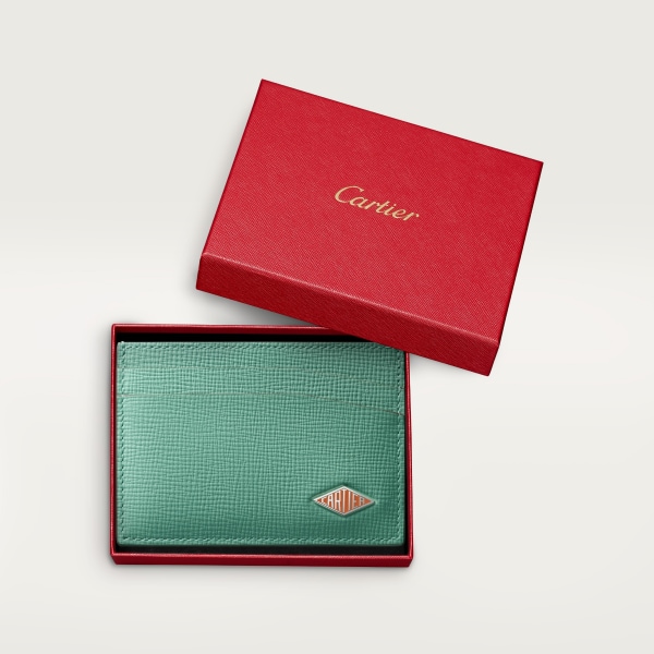 Cartier Losange Small Leather Goods, Card holder Grained tangerine jade calfskin