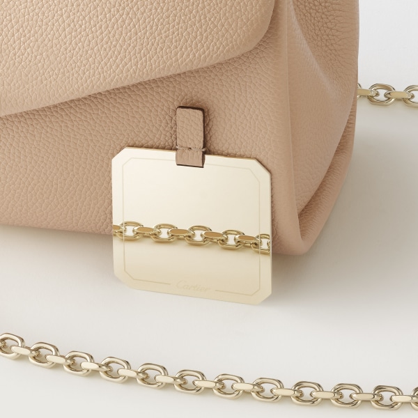 Bolso de cadena tamaño pequeño, Panthère de Cartier Piel de becerro beige claro, acabado dorado