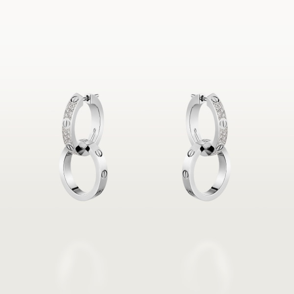 Love earrings White gold, diamonds