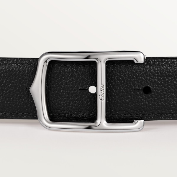 Belt, C Belt Black/ebony cowhide, stainless steel-finish buckle