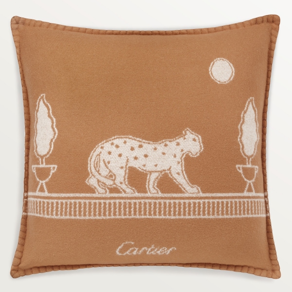 Panthère de Cartier cushion Merino wool and cashmere