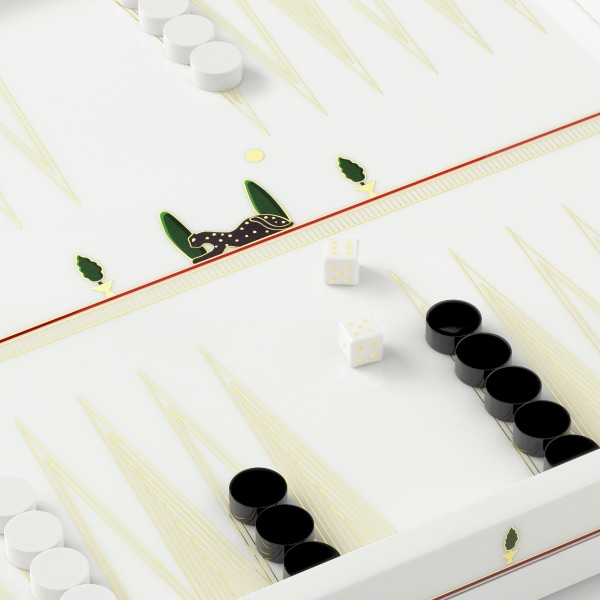 Juego de backgammon con motivo Panthère Madera lacada