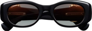 Gafas de sol Panthère de Cartier Acetato negro, lentes grises
