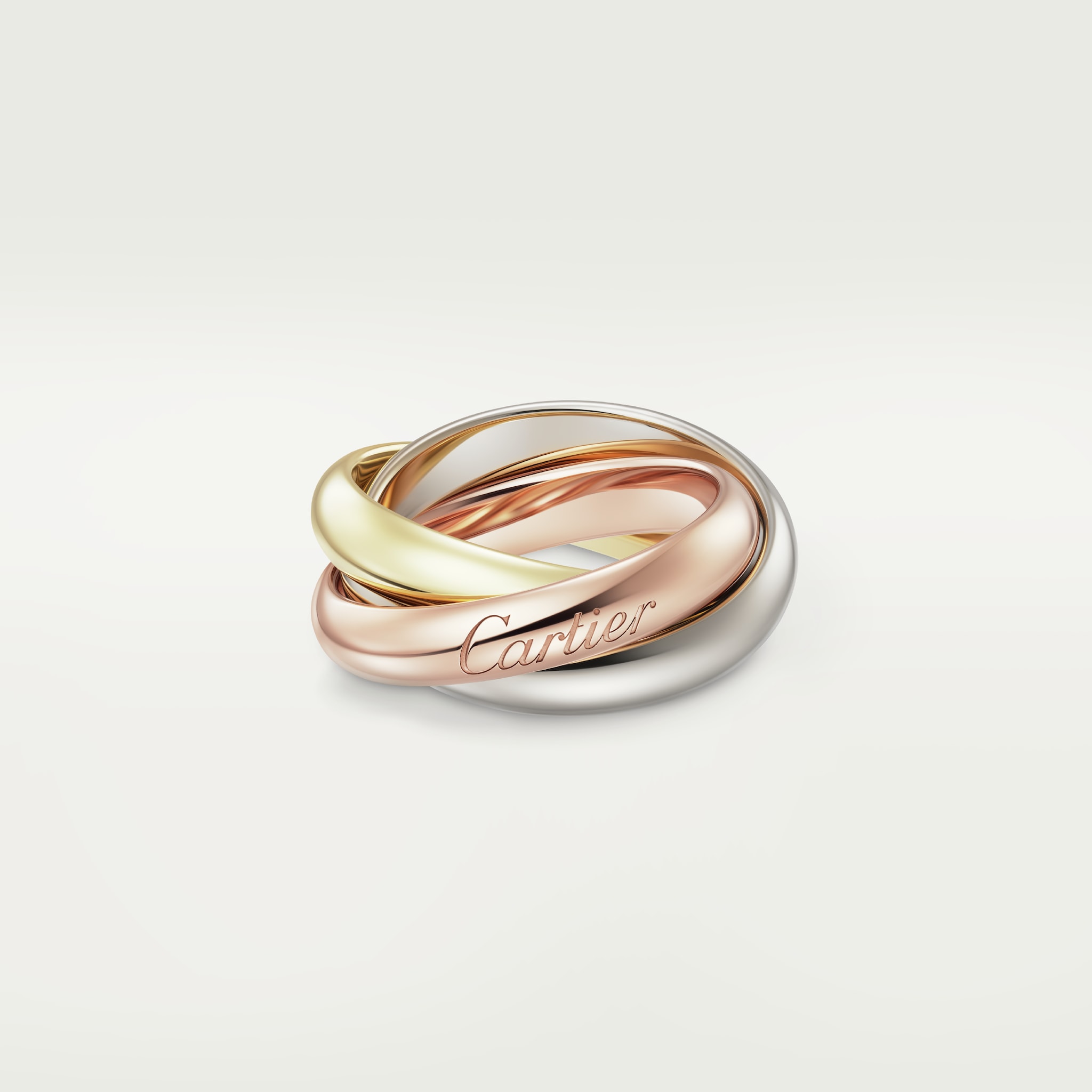 Trinity ring, large modelWhite gold, rose gold, yellow gold