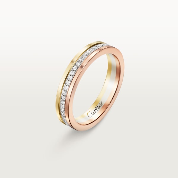 Vendôme Louis Cartier Wedding Ring White gold, yellow gold, rose gold, diamonds