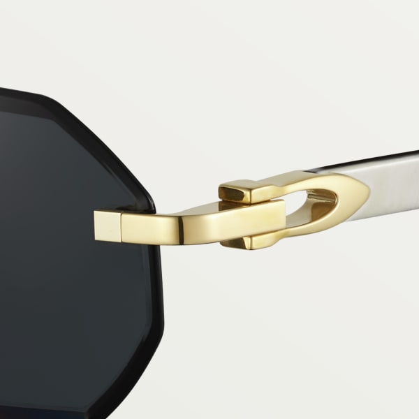 Signature C de Cartier sunglasses Smooth golden-finish metal, grey lenses