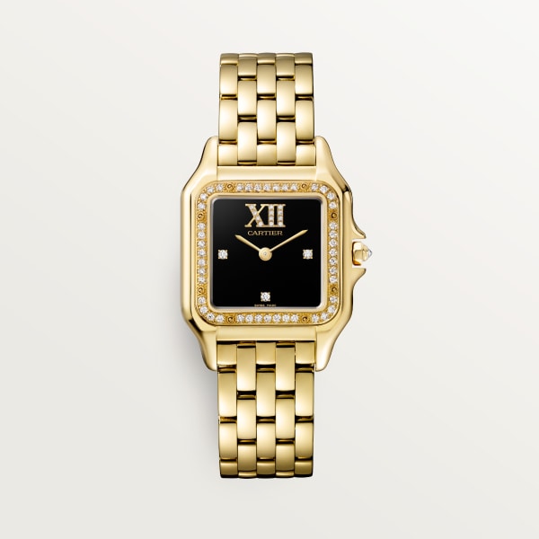 Panthère de Cartier watch Medium model, quartz movement, yellow gold, diamonds