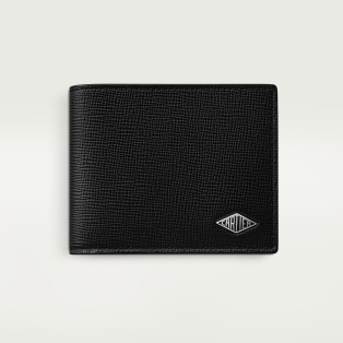 Cartier Losange Small Leather Goods, Card holder Grained black calfskin, palladium finish