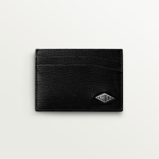 Cartier Losange Small Leather Goods, Card holder Grained black calfskin, black enamel and palladium finish