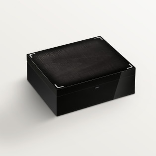 Santos de Cartier six watch and cufflink box Lacquered wood