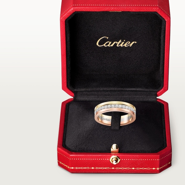 Vendôme Louis Cartier Wedding Ring White gold, yellow gold, rose gold, diamonds